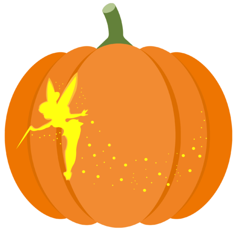 Fairy pumpkin stencil free printable papercraft templates