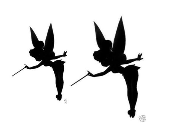 Magical tinker bell silhouette