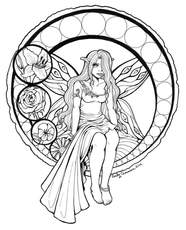 Stained glass fairy lineart fairy coloring pages fairy coloring angel coloring pages