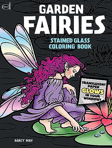 Garden fairies stained glass coloring book dover fantasy coloring books