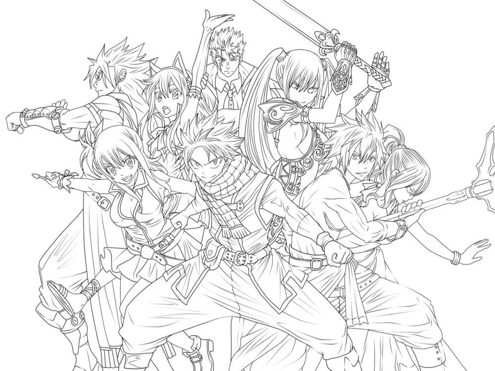 Fairy tail image coloring page