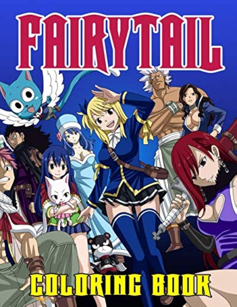 Fairy tail coloring book funny japanese anime manga coloring books jefferson gislason books