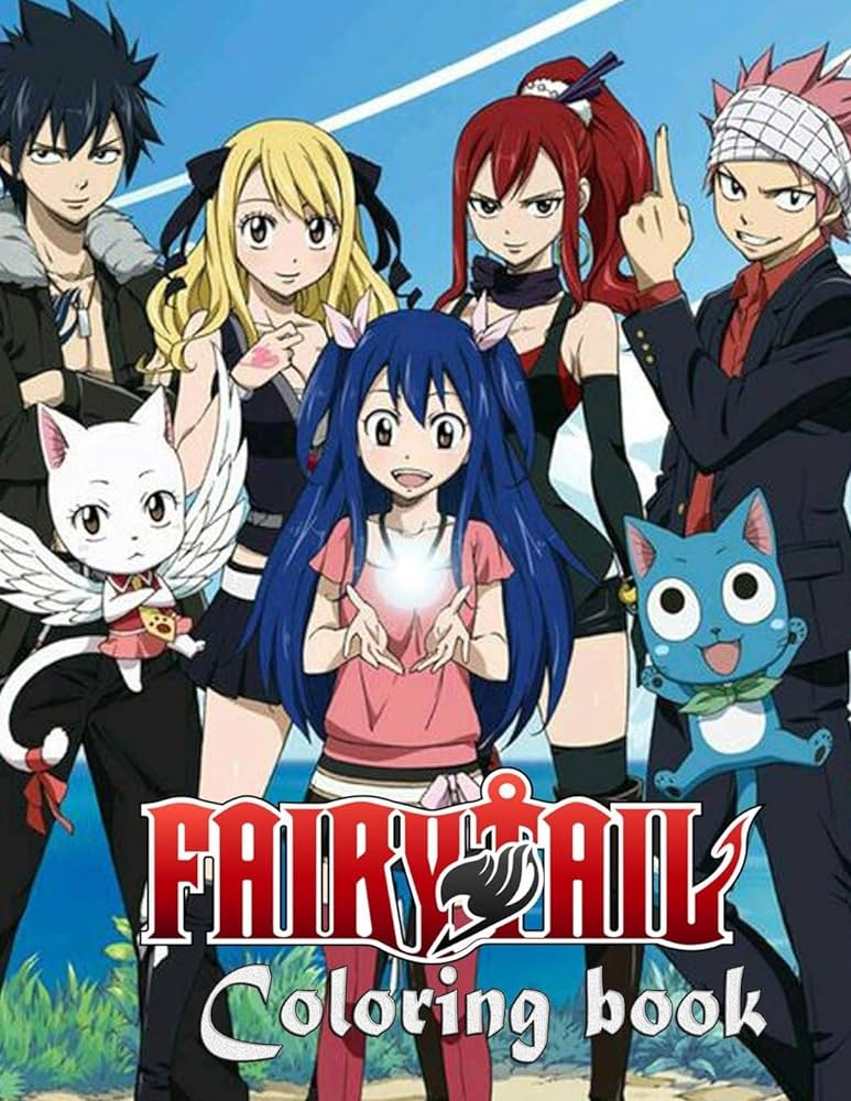 Fairy tail coloring book best fairy tail character high quality illustrations fairy tail manga fairy tail coloring book manga anime coloring book mahoney raymond books