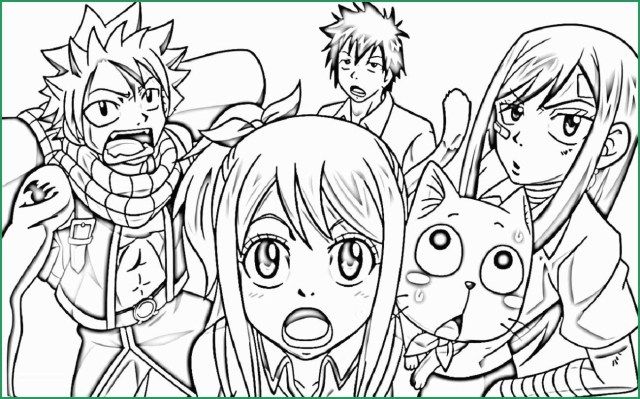 Magical fairy tail coloring pages