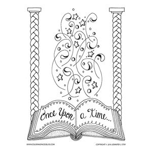 Fairy tale inspired coloring page