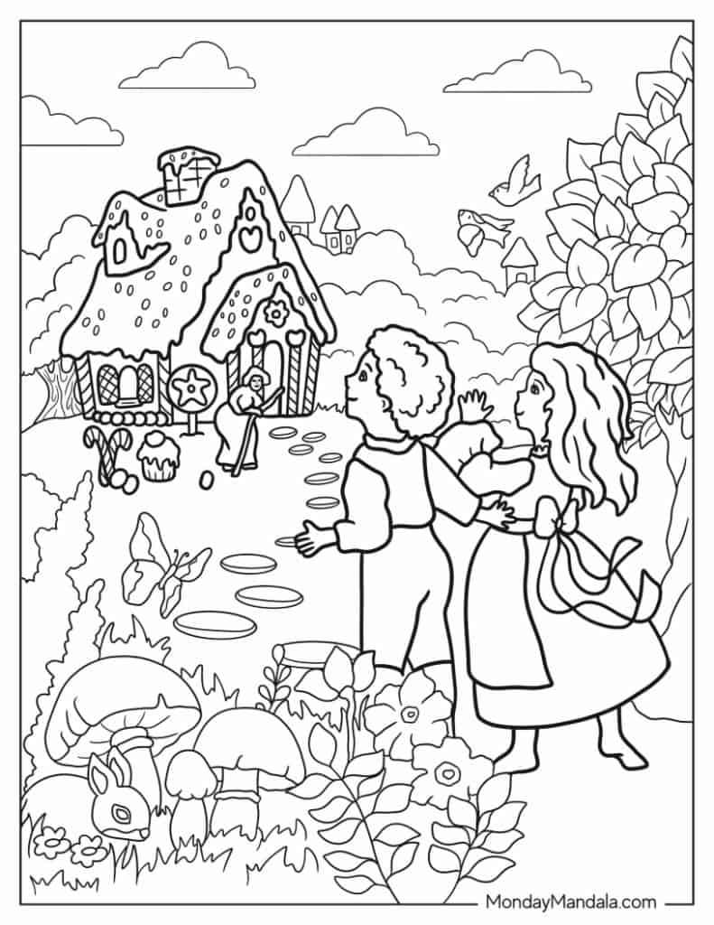 Fairy tale coloring pages free pdf printables