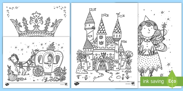 Fairy tale colouring pages colouring sheets