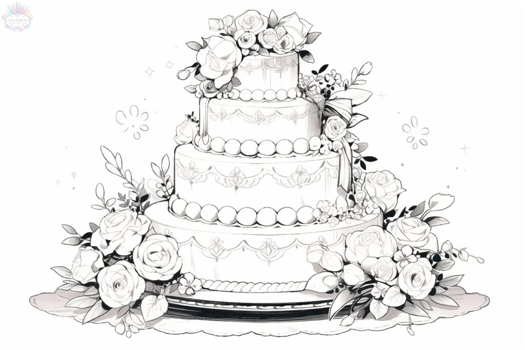 Cake coloring pages