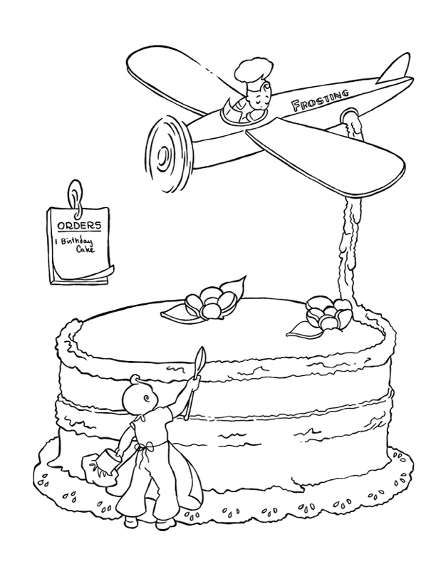 Cake coloring pages