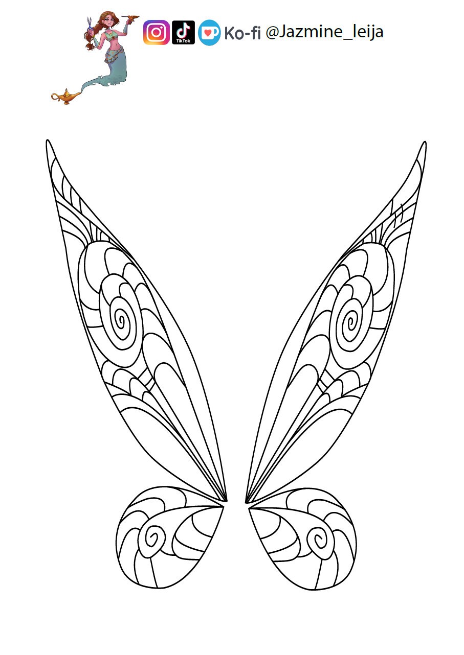 Fairy wing template digital file only