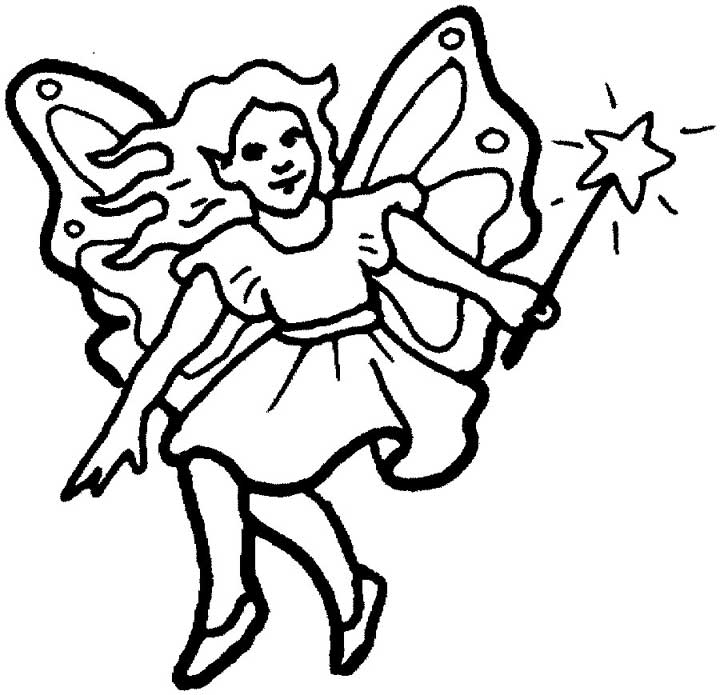 Fairy loring page for kids