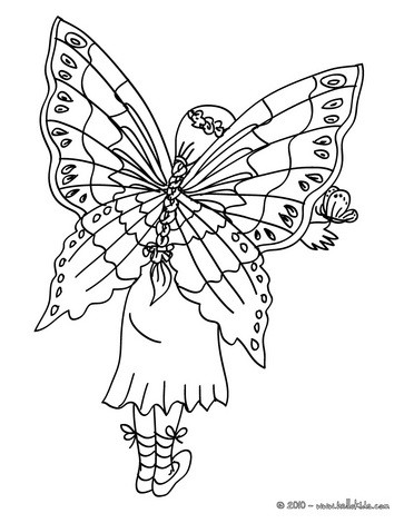 Fairy wings coloring pages