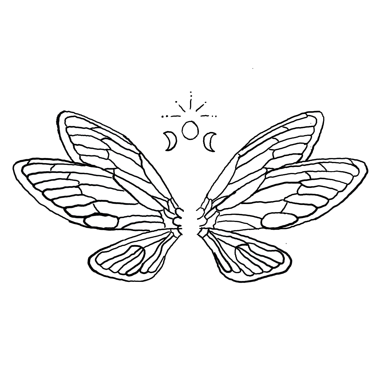 Fairy wings doodle rdoodles
