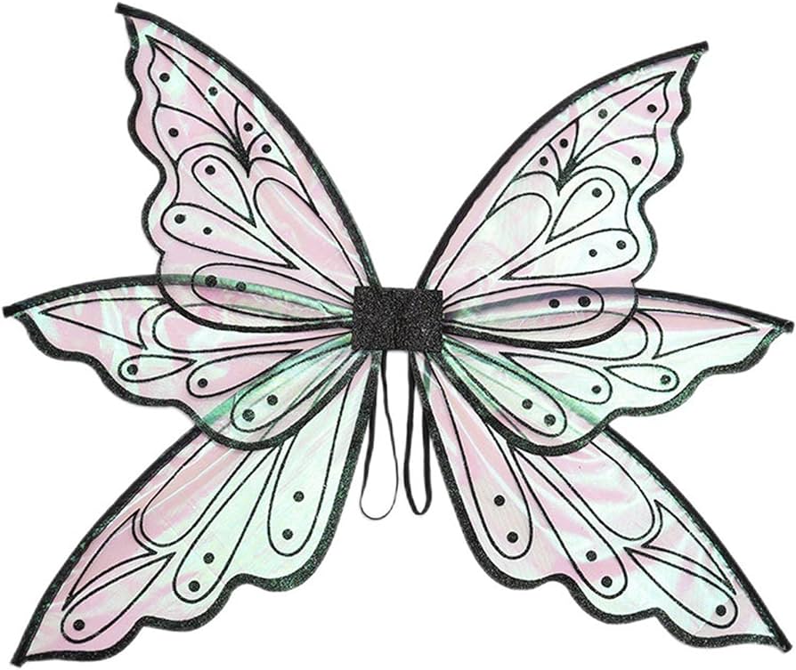 Cm x cm fairy wings sparkling butterfly fairy angel wings for party favors halloween dress up cosplay for women girls butterfly costume cosplay costume accessories gradient color toys games