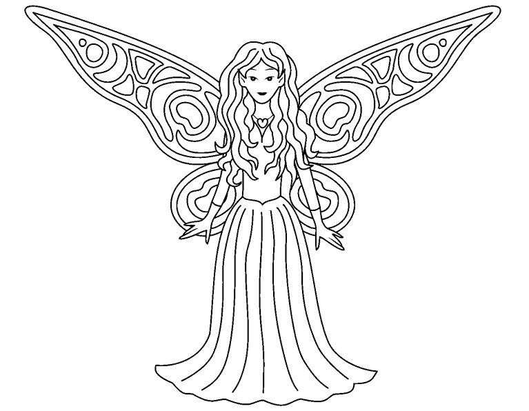 Free coloring page aug decorate the fairy wings