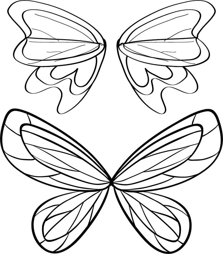 Printable fairy wings small fairy wings fairy wings fairy coloring pages