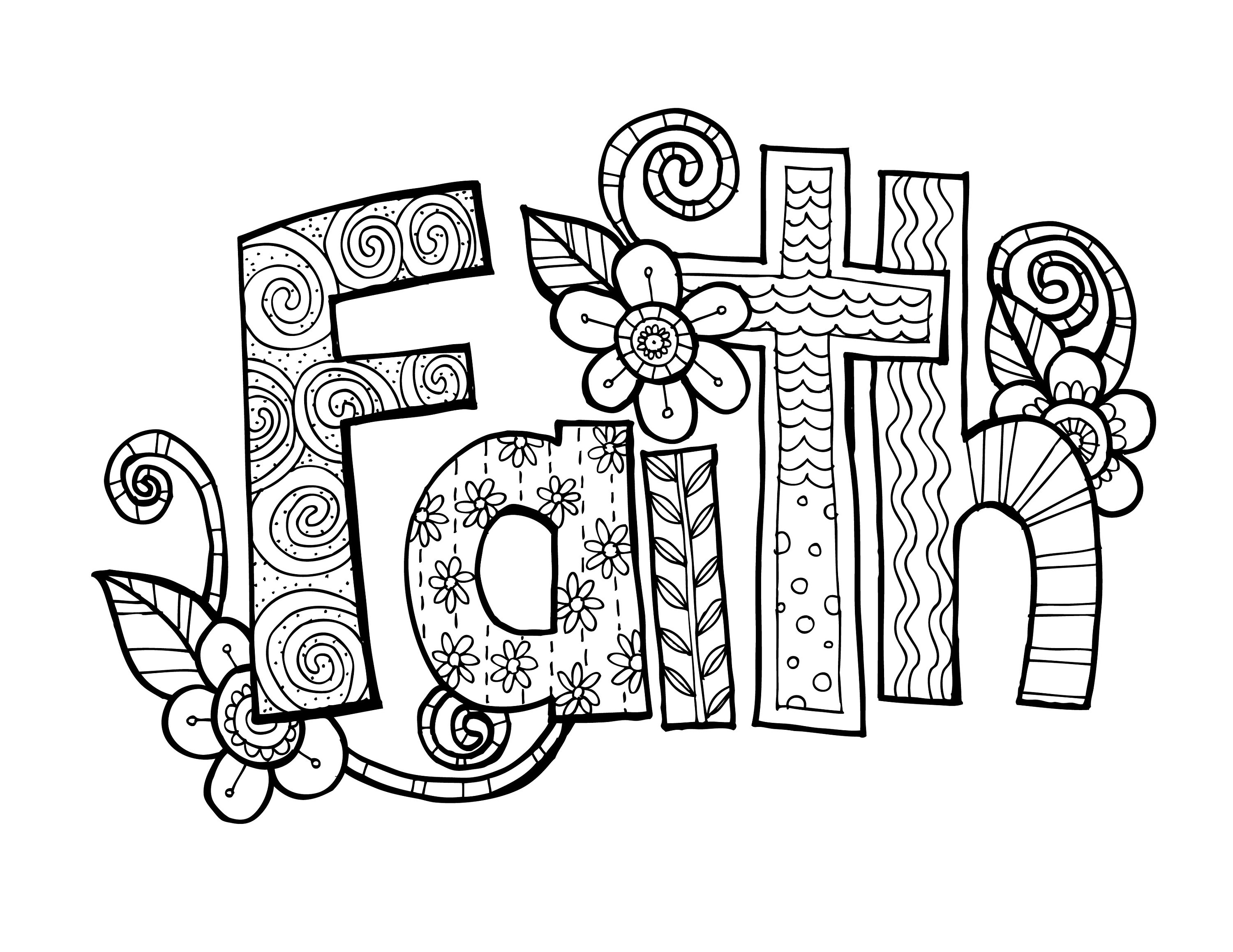 Kpm doodles coloring page faith download now