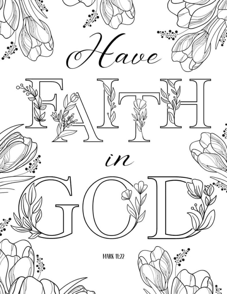 Free faith coloring pages no email sign