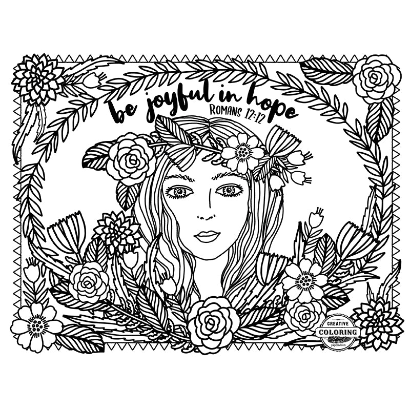 Faith garden coloring pages digital download