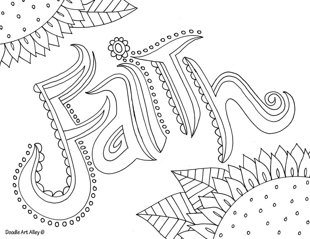 Word coloring pages