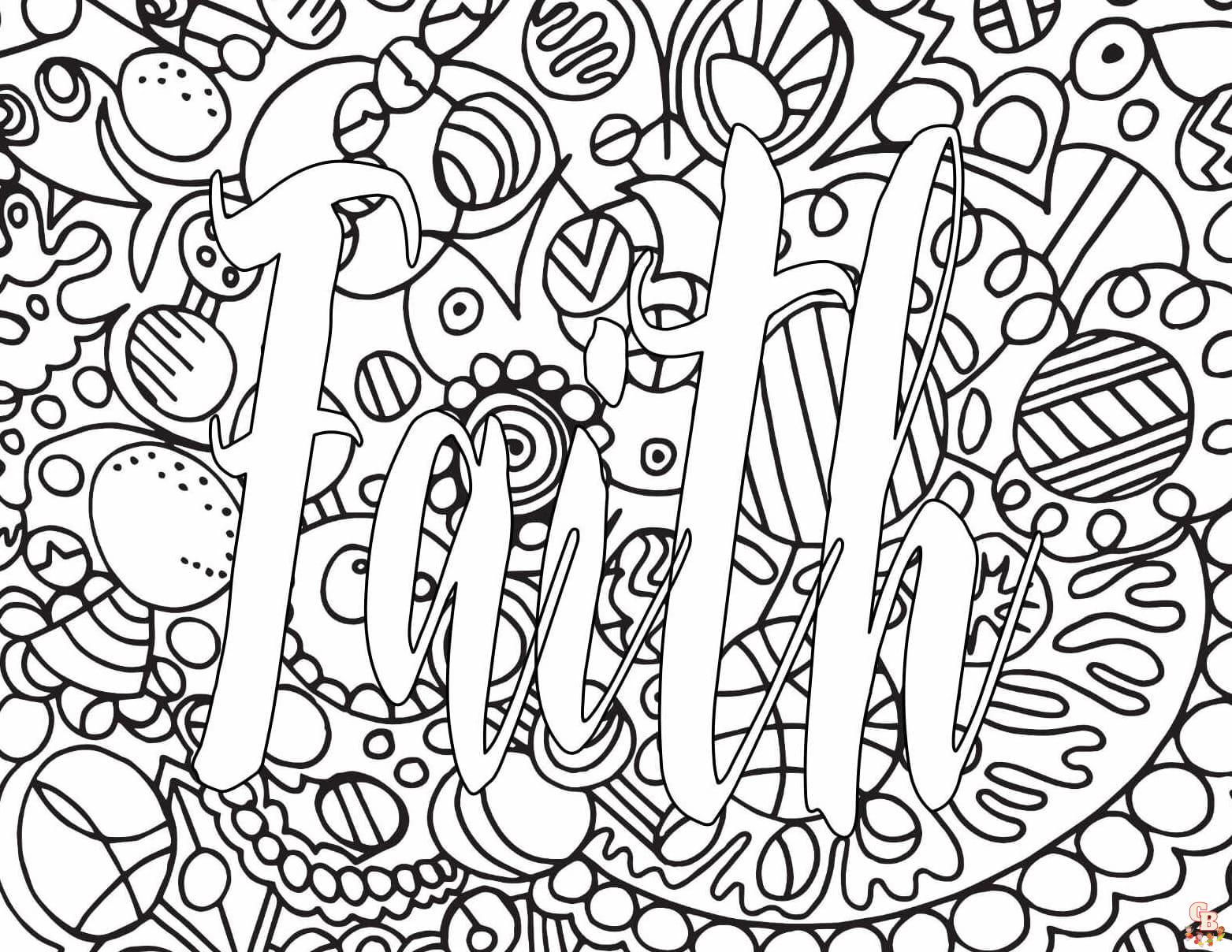 Printable faith coloring pages free for kids and adults