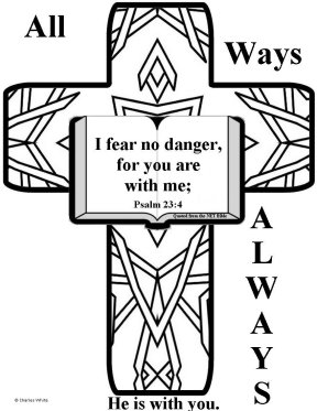 Bible coloring pages about fear