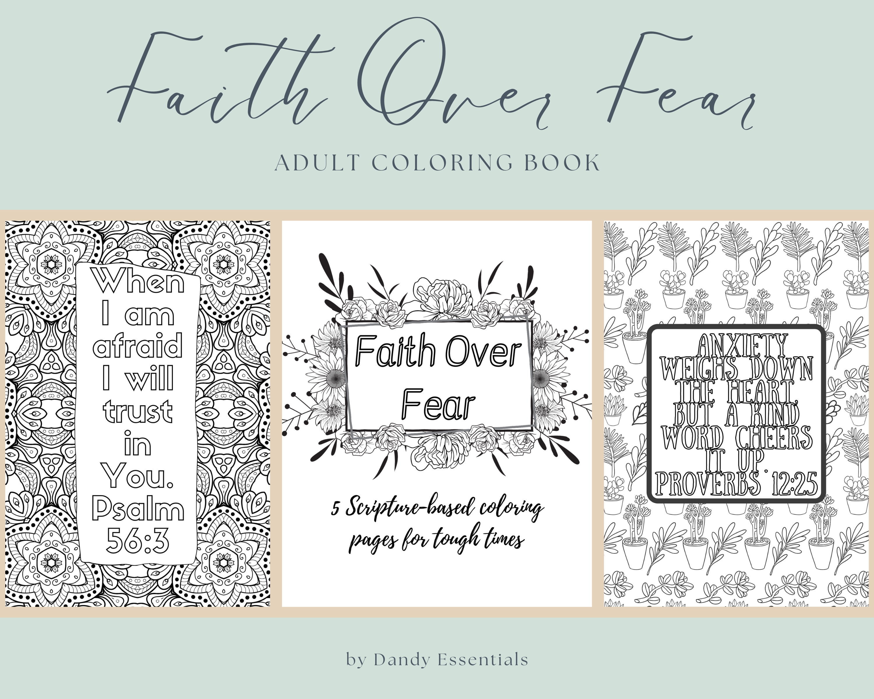 Faith over fear coloring pages