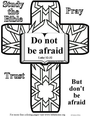 Bible coloring pages about fear