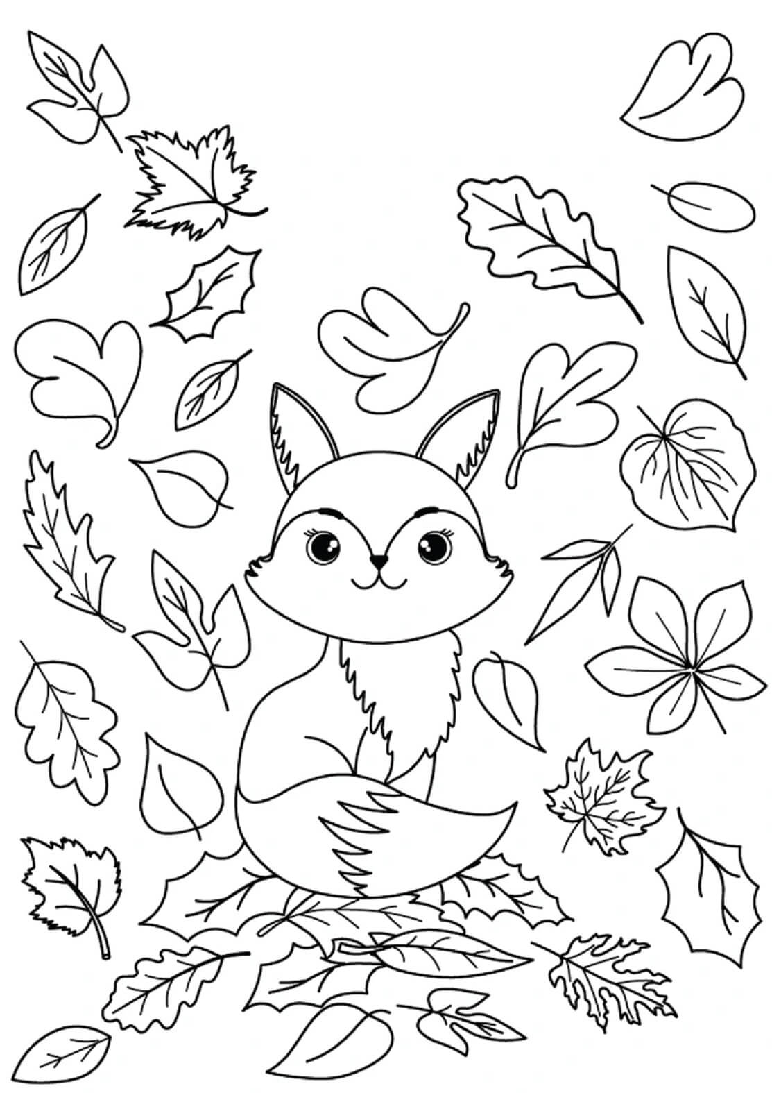 Autumn coloring pages