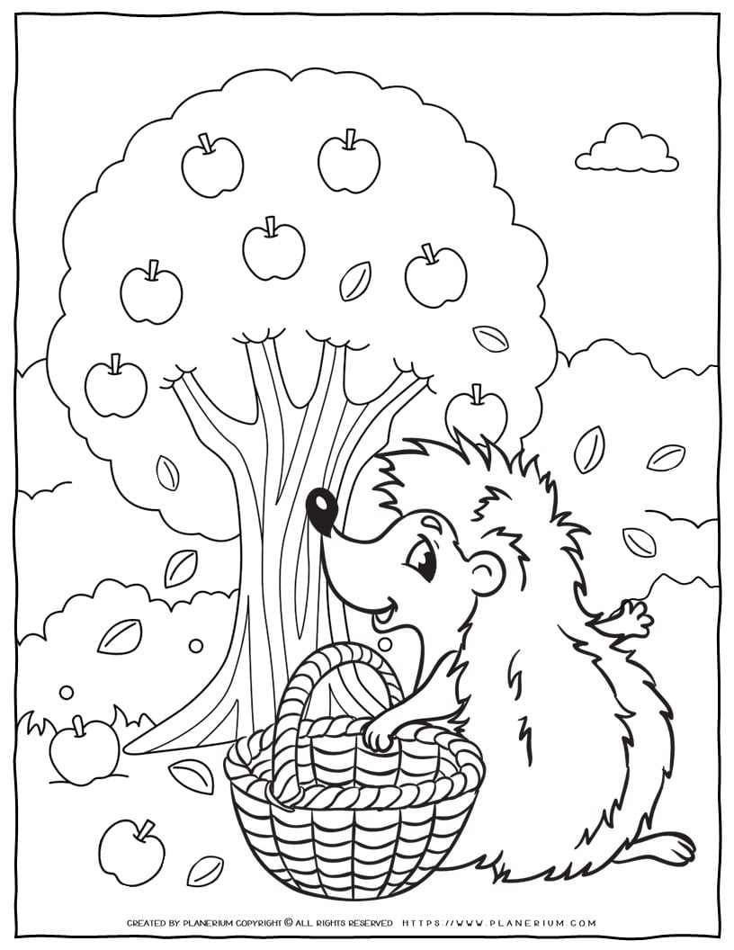 Fall coloring page