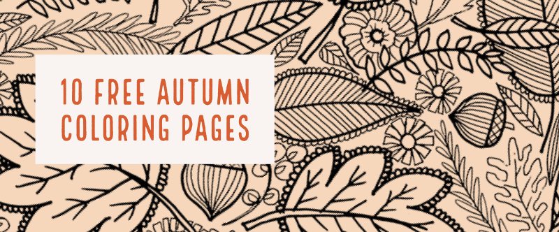 Free autumn adult coloring pages