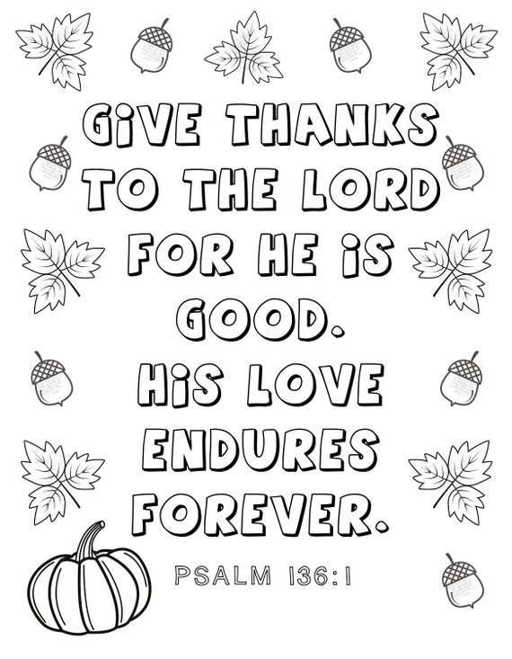 Thanksgiving coloring page bible verse coloring page childrens church sunday school homeschool childrens ministry kids fall coloring