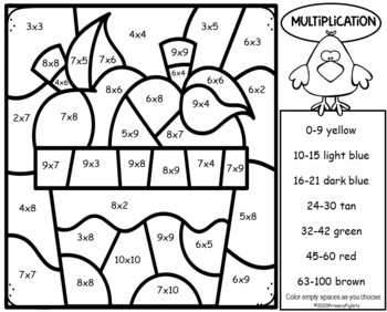 Fall coloring pages addition and subtraction multiplication color by number code elementary school activities elementary school resources subtraction activities