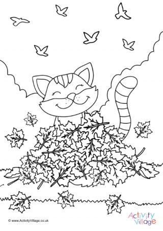 Autumn cat louring page