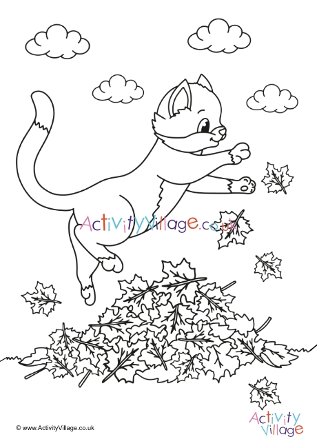 Autumn cat louring page