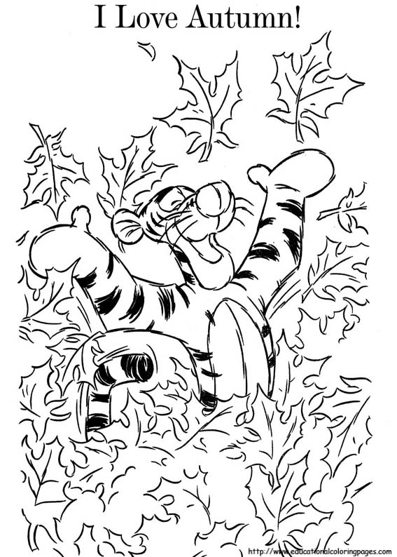 Autumn coloring pages