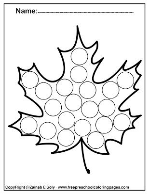 Free autumn leaves fall do a dot marker coloring pages dot marker activities fall coloring sheets fall coloring pages