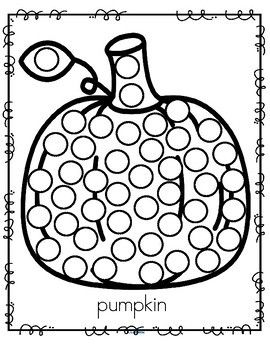 Fall themed dot marker printables