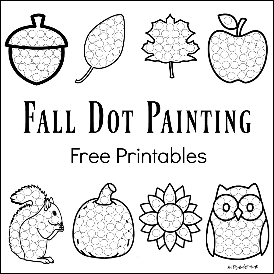 Fall dot painting free printables