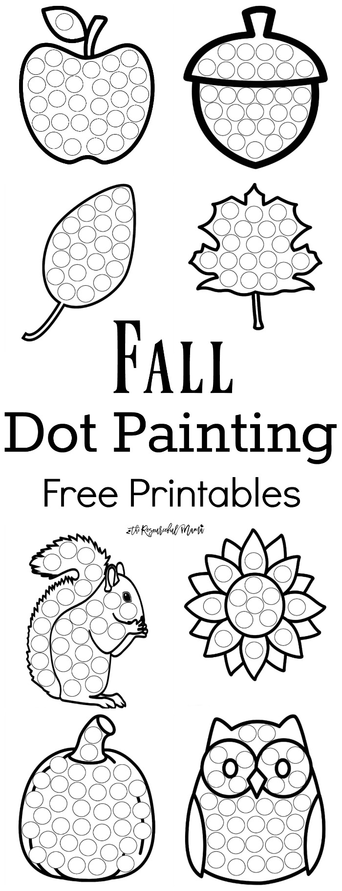 Fall dot painting free printables