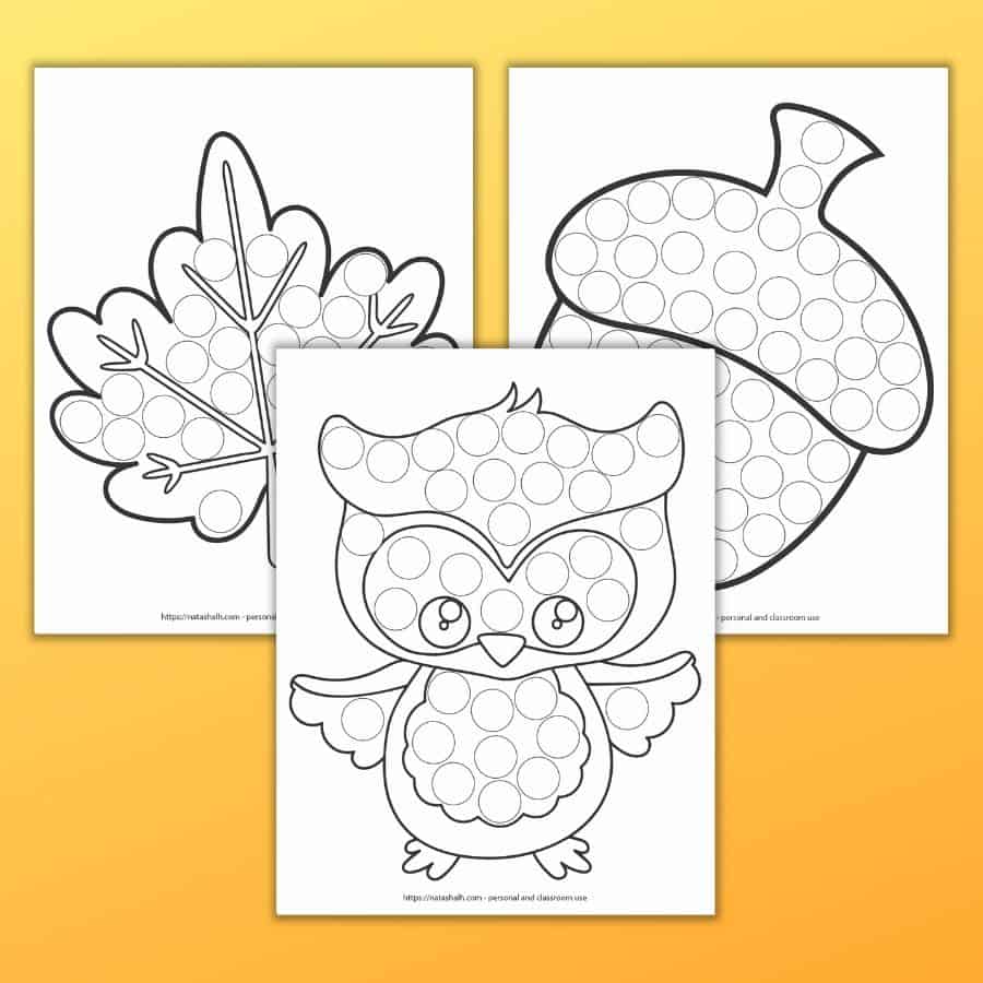 Free fall dot marker printables no