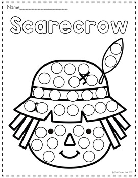 Fall dot markers coloring pages by the kinder kids tpt