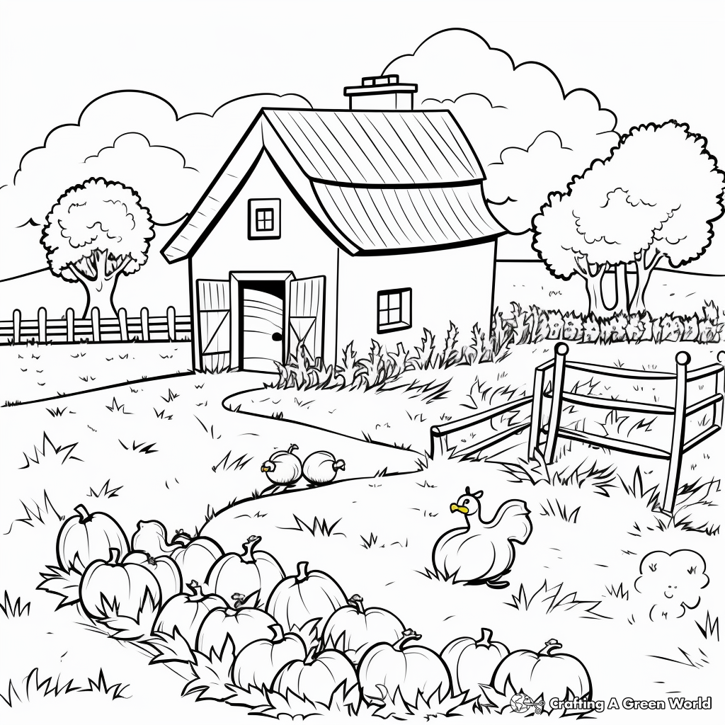 F is for fall coloring pages