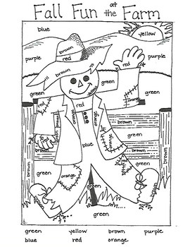 Fall farm coloring sheet by crows nest tpt