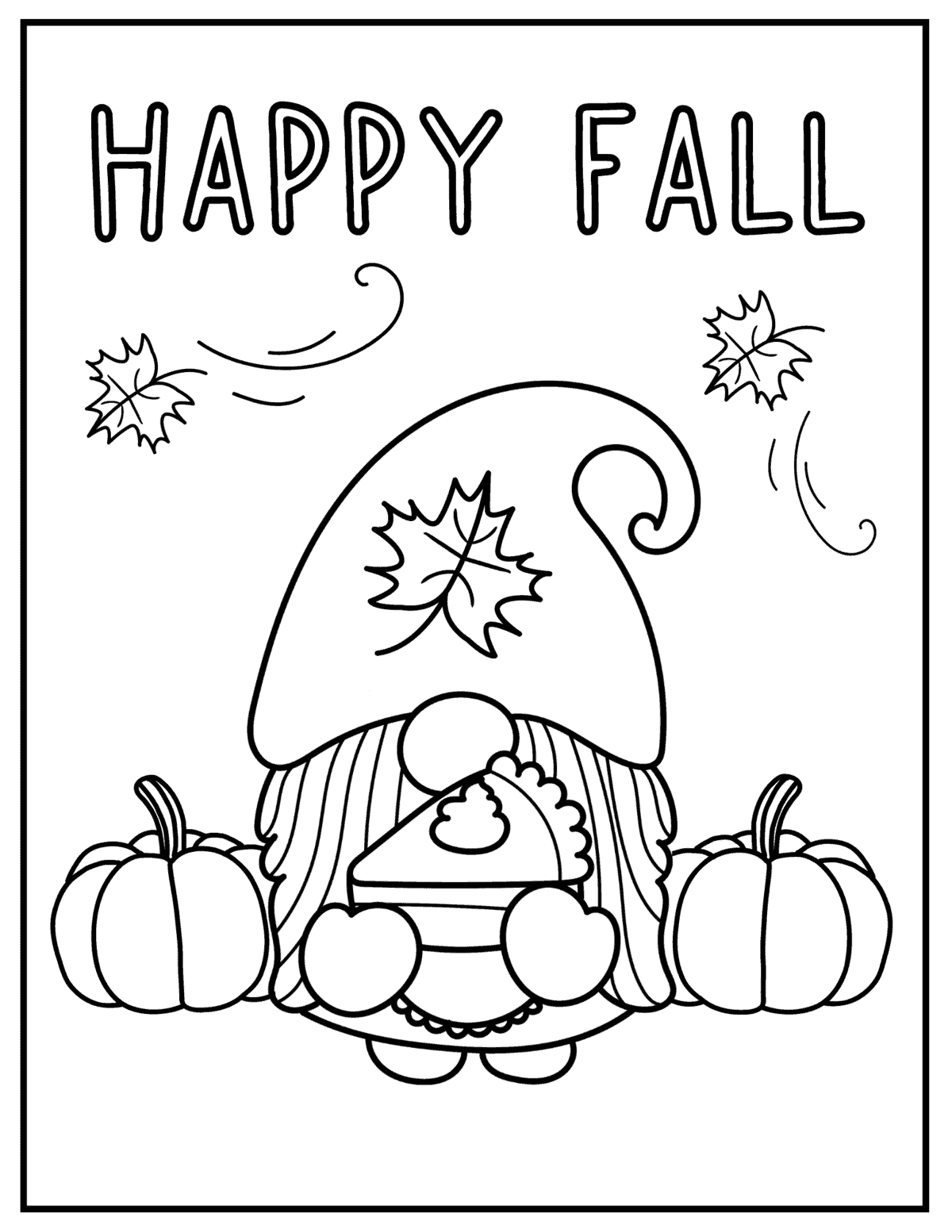 Free printable fall coloring pages