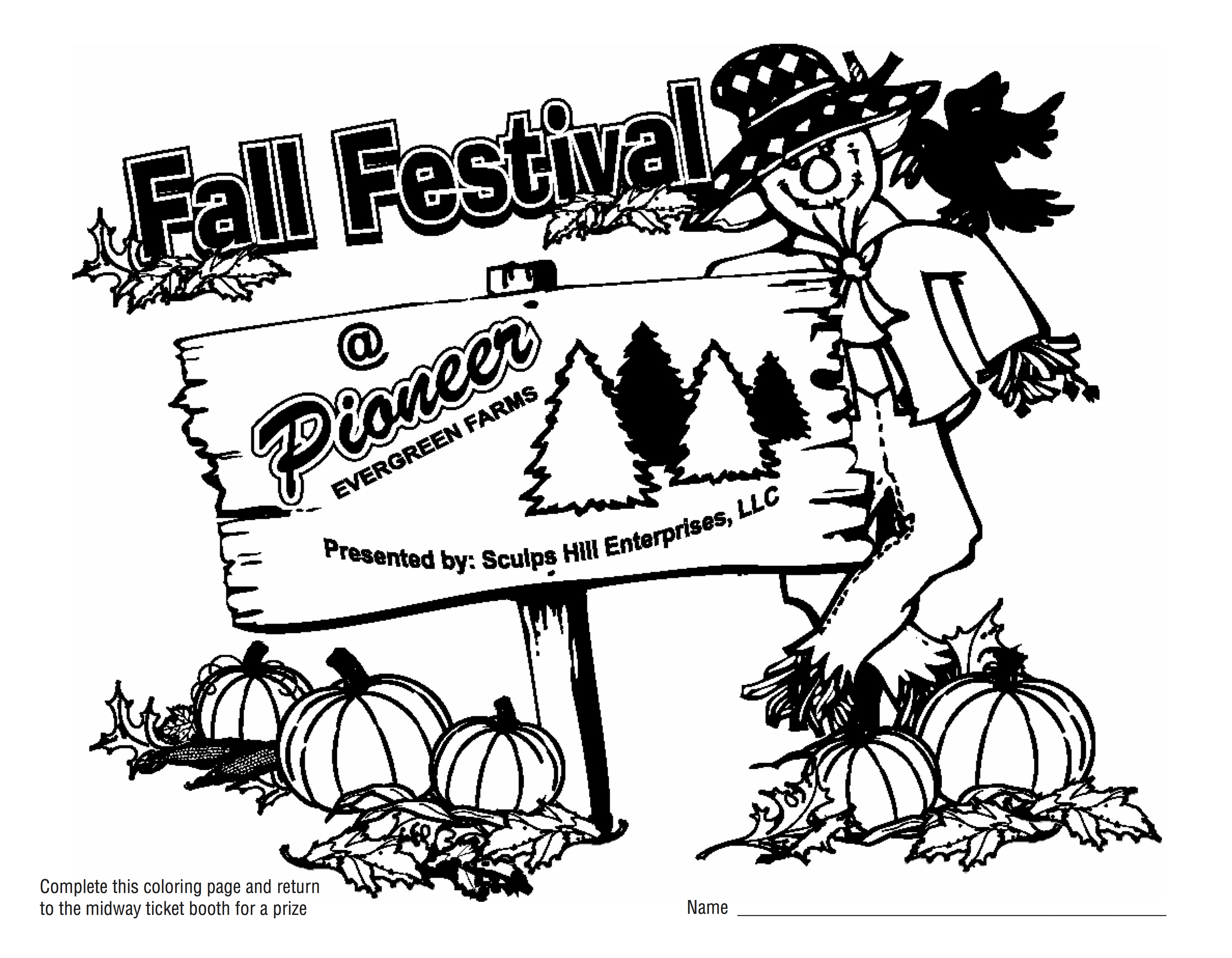 Fall festival coloring pages