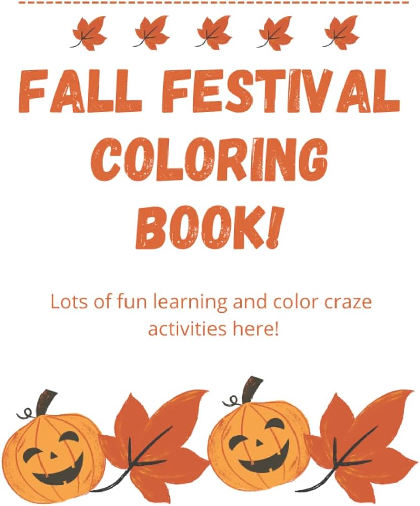 Fall festival coloring book lots of fun learning and color craze activities here co sugar cane books