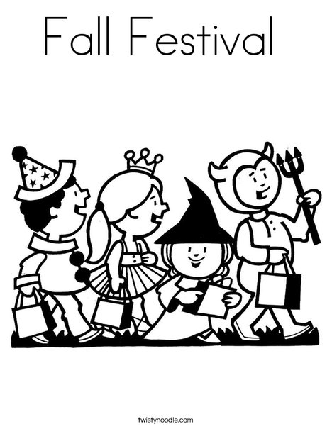 Fall festival coloring page