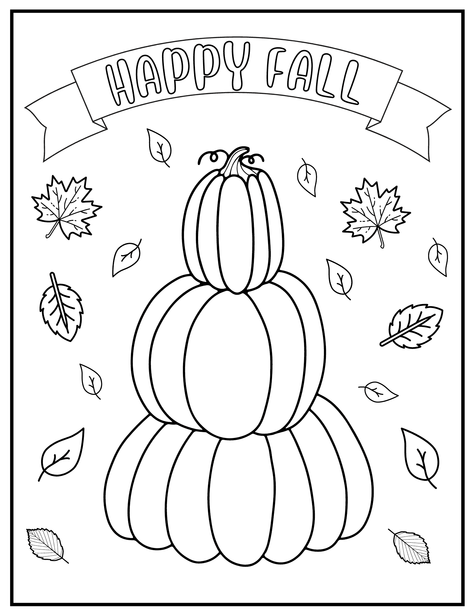 Free printable fall coloring pages