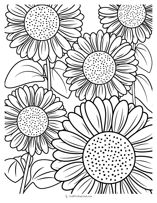 Flower coloring pages